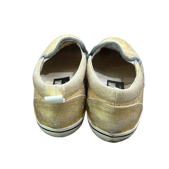 Golden Goose Women's Hanami Gold Metallic Leather Slip-On Sneakers Size 38 - Picture 5 of 9